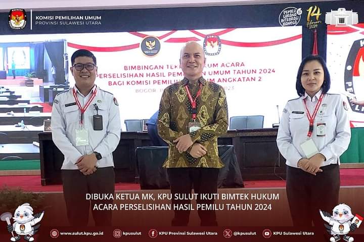 KPU Sulut Ikuti Bimtek Hukum Acara Perselisihan Hasil Pemilu 2024