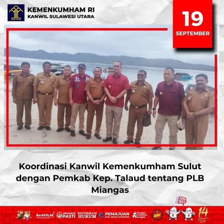 Berkunjung ke Pemkab Talaud, Kemenkumham Sulut Koordinasikan Peningkatan Prasarana Pos Lintas Batas Miangas