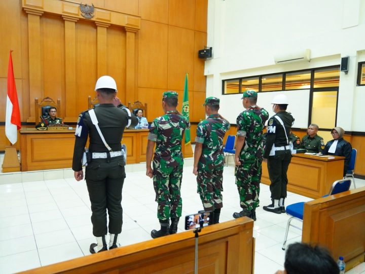 Sidang Lanjutan Kasus Pembunuhan Berencana Praka RM Hadirkan 4 Orang Saksi Dan Pemeriksaan Barang Bukti