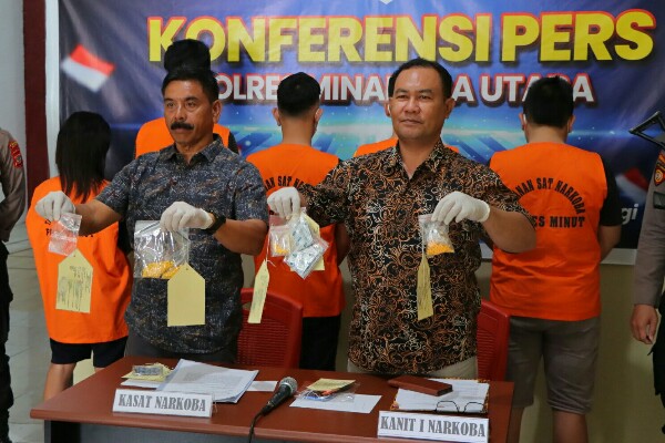 Satresnarkoba Polres Minut Ungkap 5 Kasus Obat Keras dan Sabu