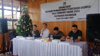 Sosialisasikan Propemperda, Donald Pondaag Tampung Beragam Aspirasi