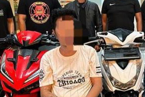 Polresta Manado Amankan Seorang Terduga Pelaku Curanmor Beserta Empat Barang Bukti