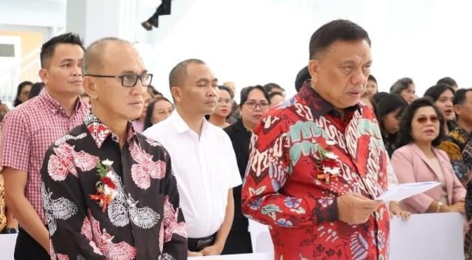 Capt. Remly Kandoli dan Ronald Kandoli Hadir Bersama Gubernur Sulut di Peresmian Gereja GMIM Alfa Omega Desa Pangu