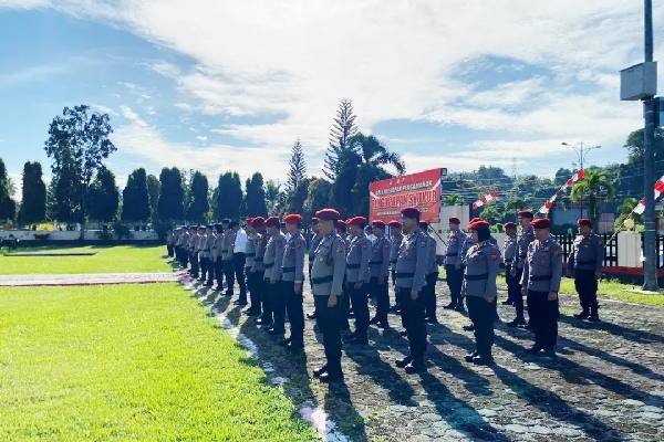 Ratusan Personel Polres Siap Amankan Perayaan Pengucapan Minsel
