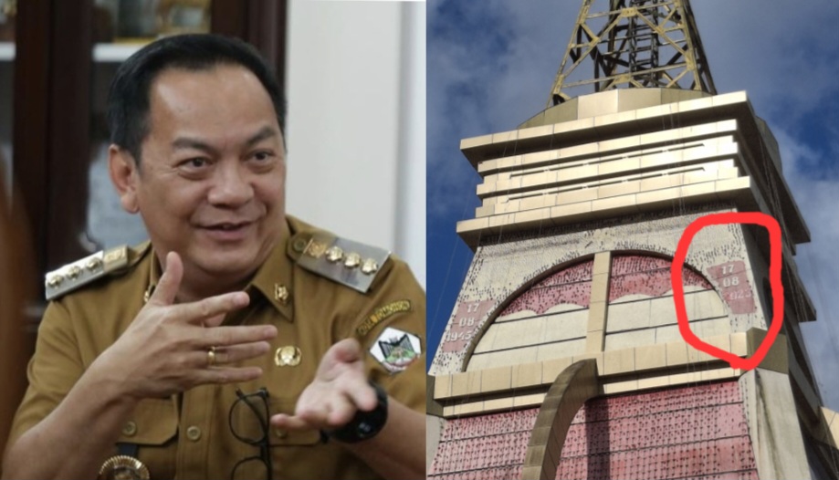 Pemerintahan Caroll Senduk, Perayaan HUT RI ke-79 Tercoreng Akibat Tulisan Tanggal di Menara Alfa Omega