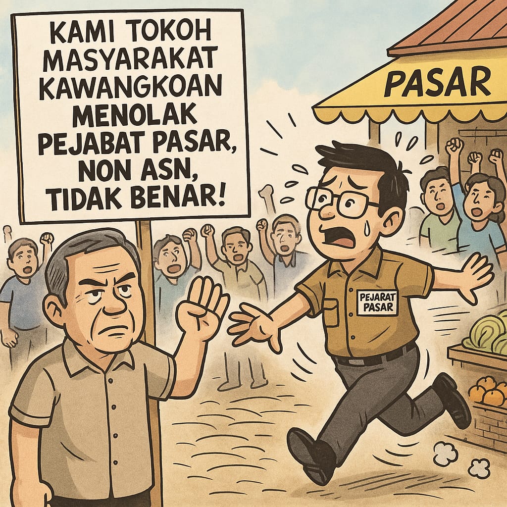Kepala Pasar Kawangkoan Non ASN, Tokoh Masyarakat Geram