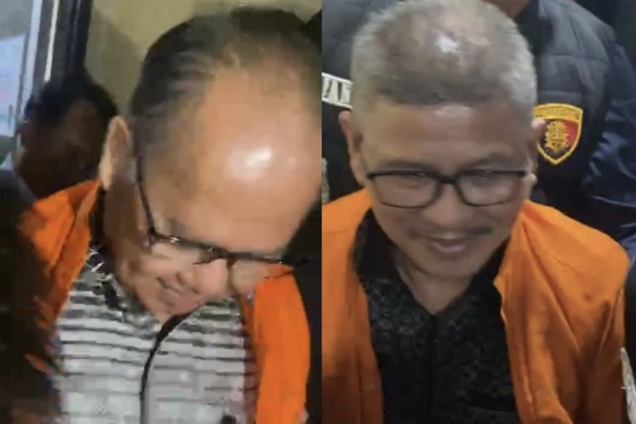 Usai Diperiksa, Dua Tersangka Korupsi Dana Hibah Sinode GMIM Langsung Dipakaikan Rompi Oranye dan Ditahan Polda Sulut