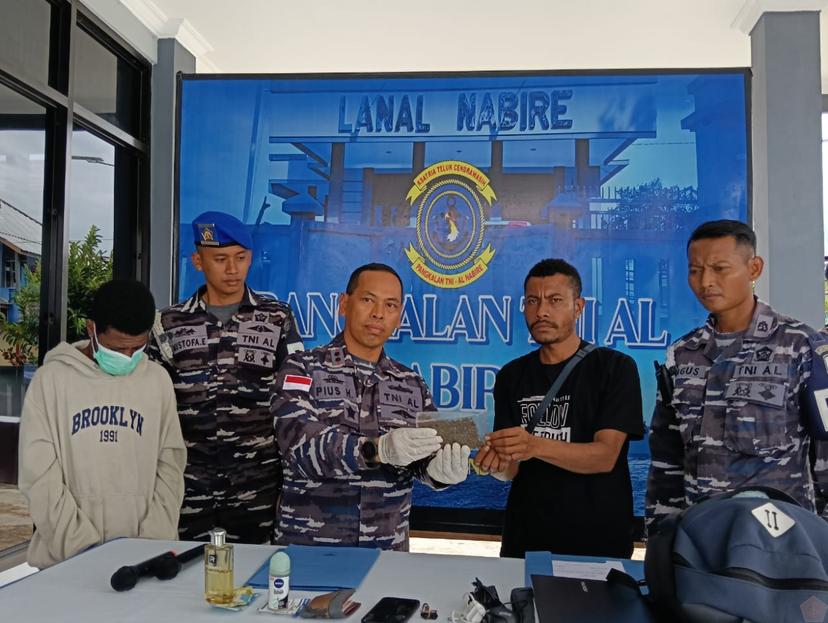 Lanal Nabire Bongkar Jaringan Penyelundupan Narkotika Jenis Ganja, Oknum Mahasiswa Ditangkap