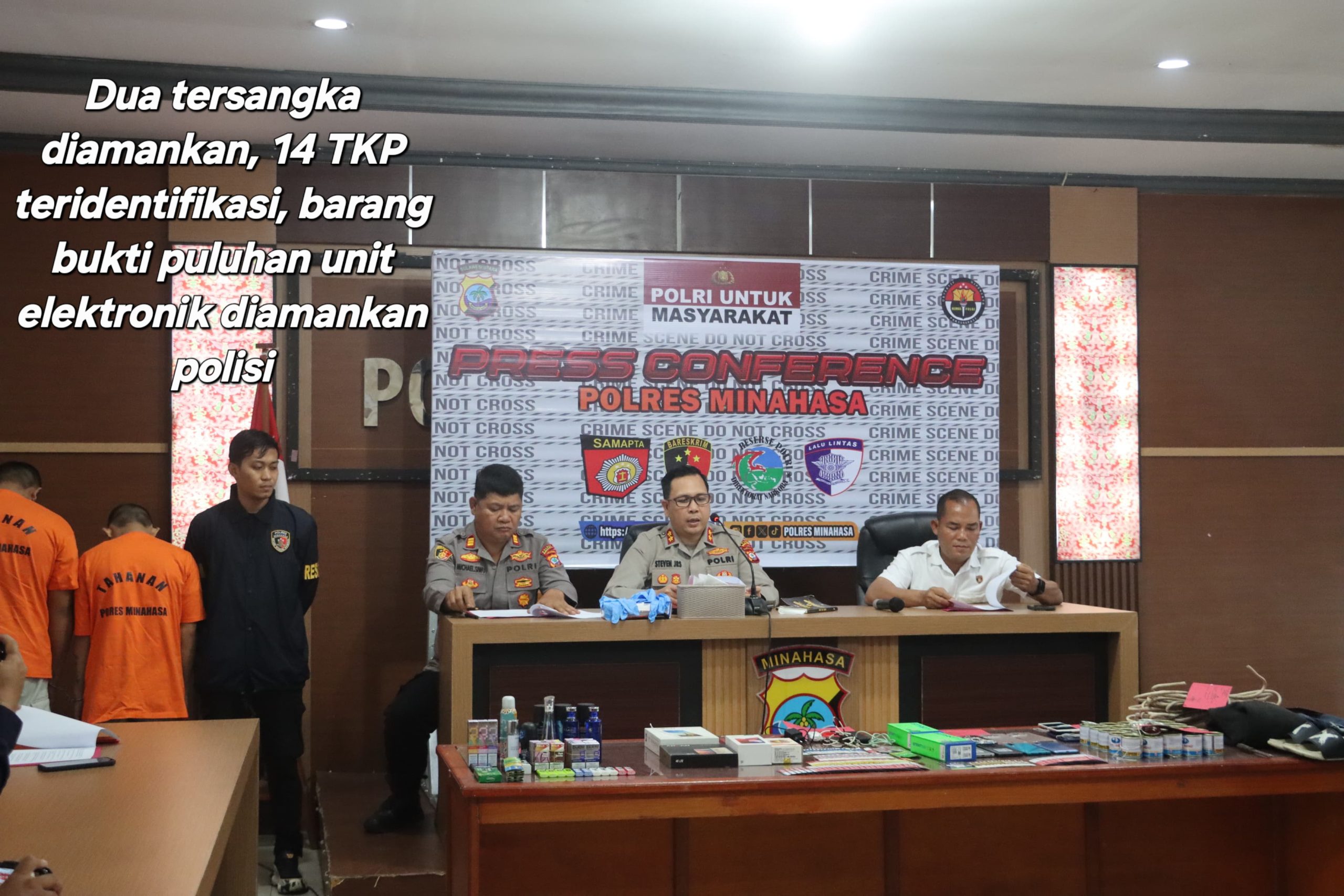 Polres Minahasa Bongkar Kasus Pencurian, Kerugian Capai Rp116 Juta