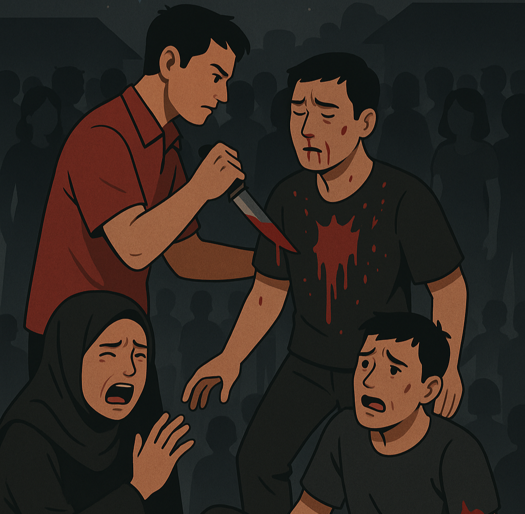 PERTIKAAN BERDARAH DI HUT DESA POIGAR: SATU TEWAS, DUA LUKA, PELAKU DITANGKAP POLISI