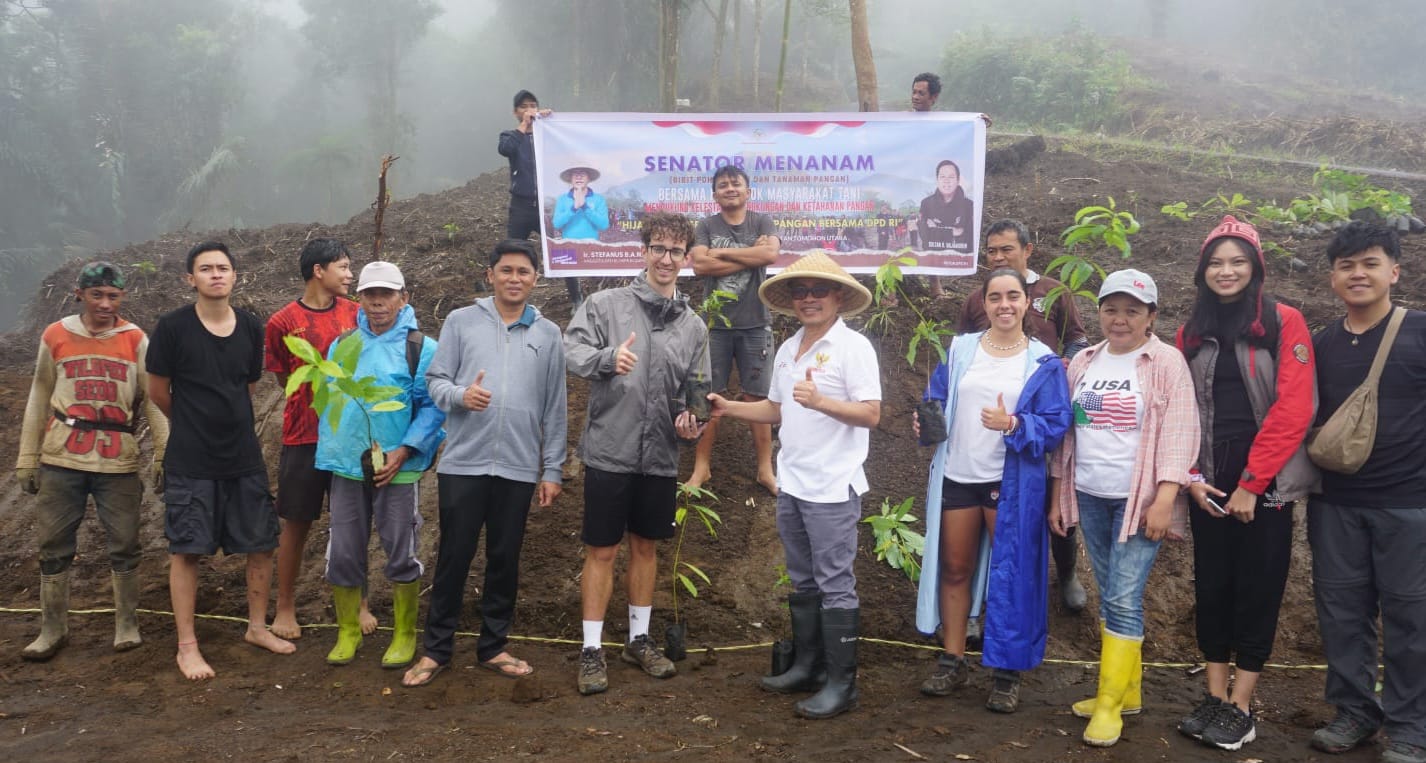 Senator SBANL Tanam Ribuan Bibit di Lereng Lokon: DPD RI Dorong Ketahanan Pangan dan Kelestarian Lingkungan