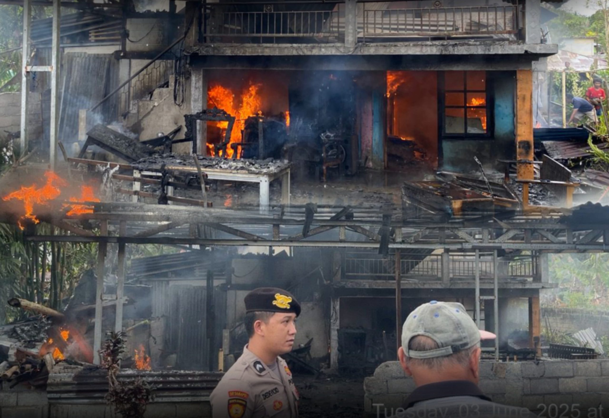 Rumah Semi Permanen di Tondano Dilalap Api, Kerugian Capai Ratusan Juta