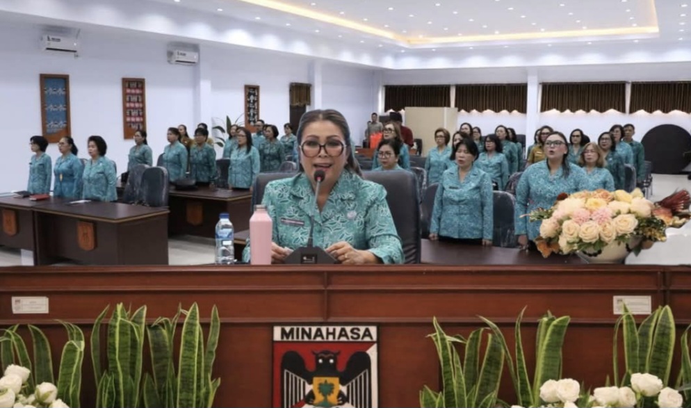Martina Dondokambey Pimpin Rakor TP-PKK Minahasa: Tegaskan Komitmen Bergerak Bersama Wujudkan Keluarga Sejahtera