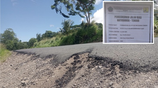 Proyek Jalan Rp1,7 M di Minut Diduga Rawan Korupsi, CV Pentagon Disorot Kerja Asal Jadi