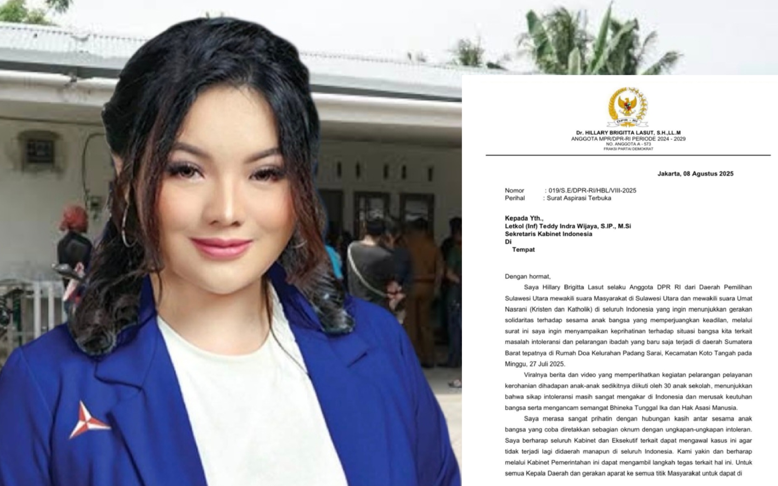 HBL Surati Sekretariat Kabinet, Desak Tindakan Tegas Atas Kasus Intoleransi di Padang