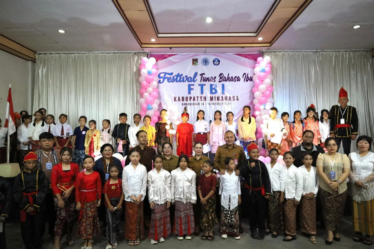 Wabup Vanda Sarundajang Buka Festival Tunas Bahasa Ibu Minahasa 2025