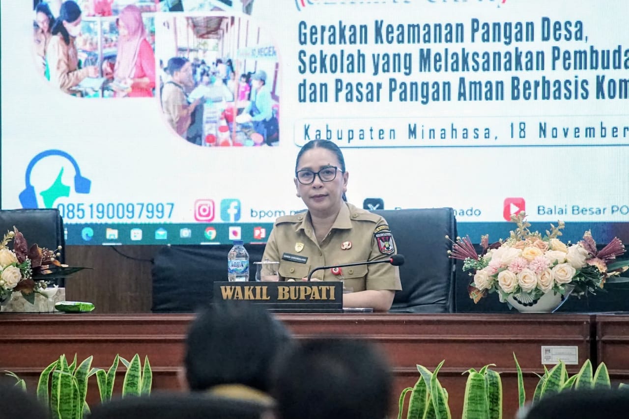 Wabup Vanda Sarundajang Buka Monev GERMAS SAPA, Serahkan Sertifikat Keamanan Pangan di Minahasa