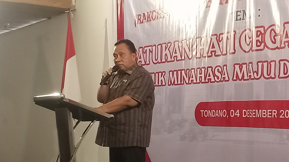 Bupati Robby Dondokambey Buka RAKORWASDA Minahasa, Tegaskan Komitmen Bebas KKN