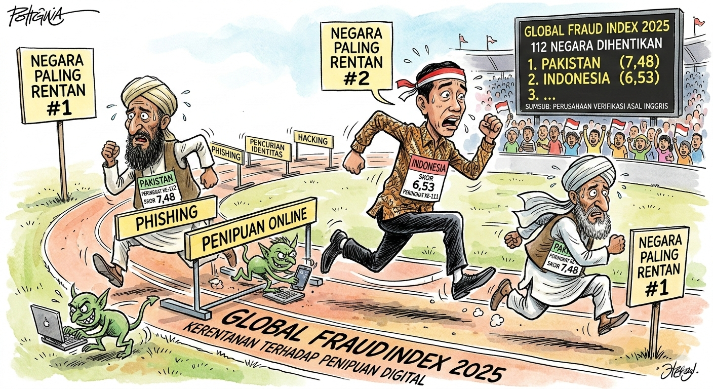 Skor 6,53! RI Nyaris “Juara Dunia” Penipuan